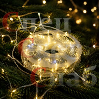 Светодиодная уличная гирлянда 100м теплая белая