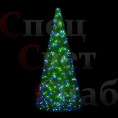 Световая фигура конус 2 м "Просто Елка" бело-синяя