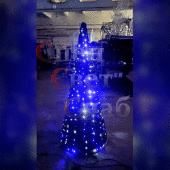 Световая фигура конус 2 м "Просто Елка" бело-синяя