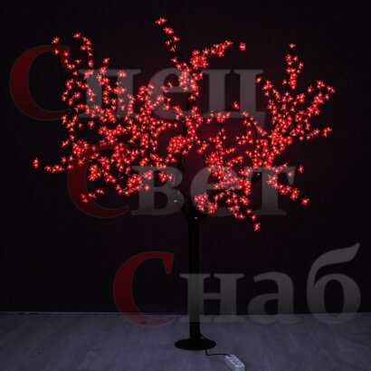 Светодиодная Сакура.  Красная. 2,5 м