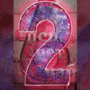 Уличная неоновая фигура "Цифра 2" красная