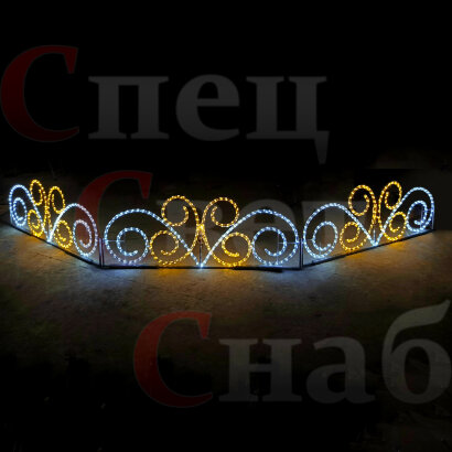 Благоустройство парка уличное ограждение "Двойной узор"